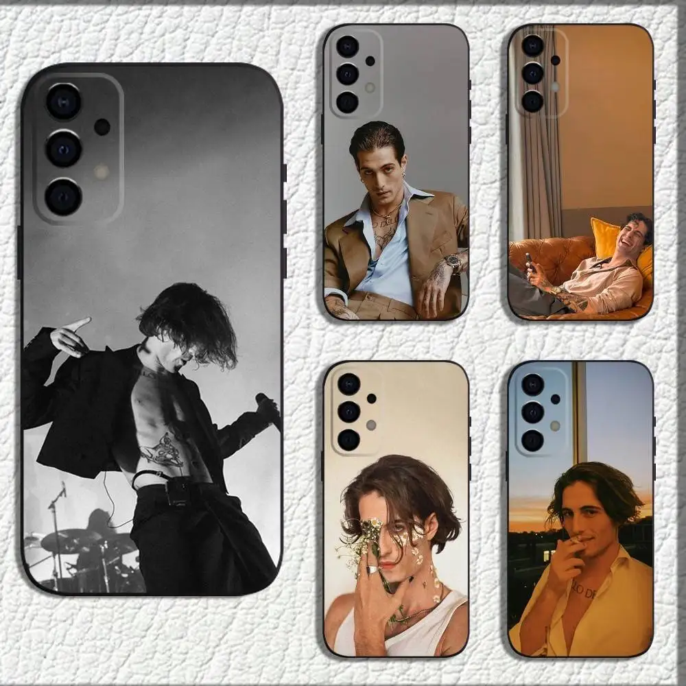 

D-Damiano Singer David Phone Case For Samsung Galaxy A73,72,71,A52,51,40,41,A22,A32,31,A13,12,Note20 Soft Black Shell