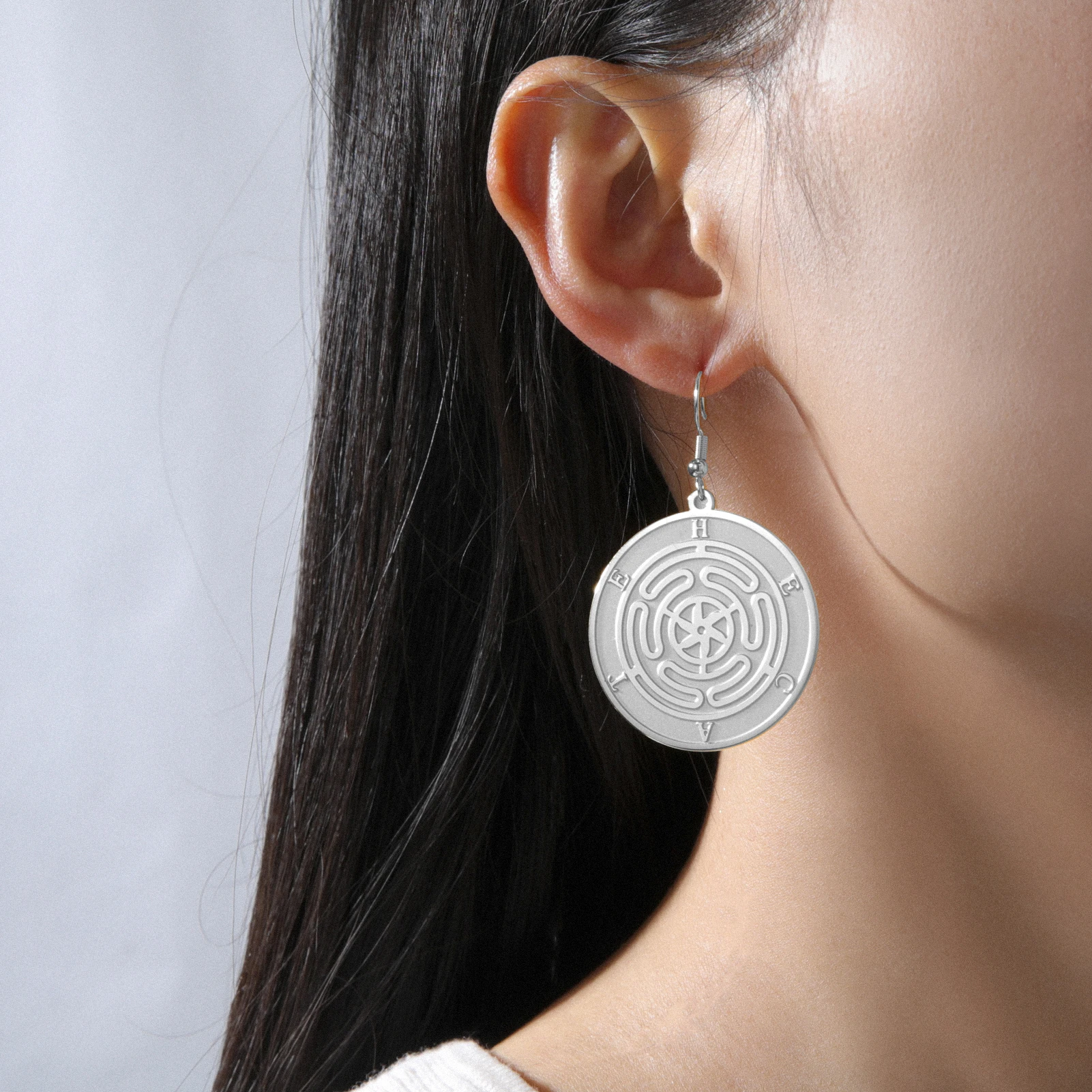 LIKGREAT Wiccan Earrings Hecate Goddess Symbol  Witchcraft Protection Earring Witch Pagan Christmas Gift Stainless Steel Jewelry