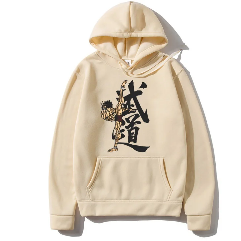 Bushido Grappler Baki خريف شتاء جديد هوديي بلوزات موضة الهيب هوب بلوفرات غير رسمية الخريف بنين بنات هوديي الشارع الشهير #4
