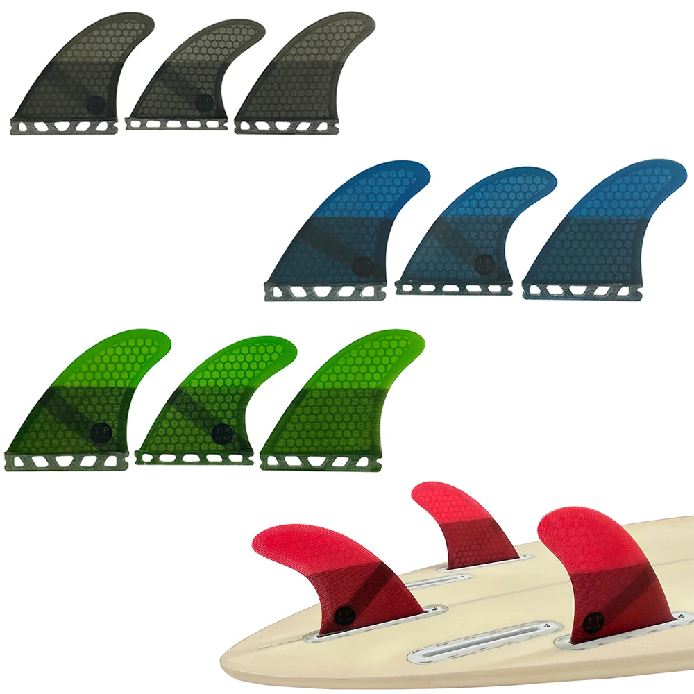 

UPSURF Future Surf Fins 3 Pcs Set Fiberglass Honeycomb Shortboard Accessories Diving Fin Surfing Board Performance Tail tabla de