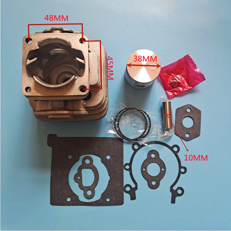 Cylinder Piston Kit 38mm For Oleo Mac Sparta 37 370 38 380 381 EFCO 8370T 8371T 8731S DS3500T DS3800S DS3800T Stark 37IC 38 3800