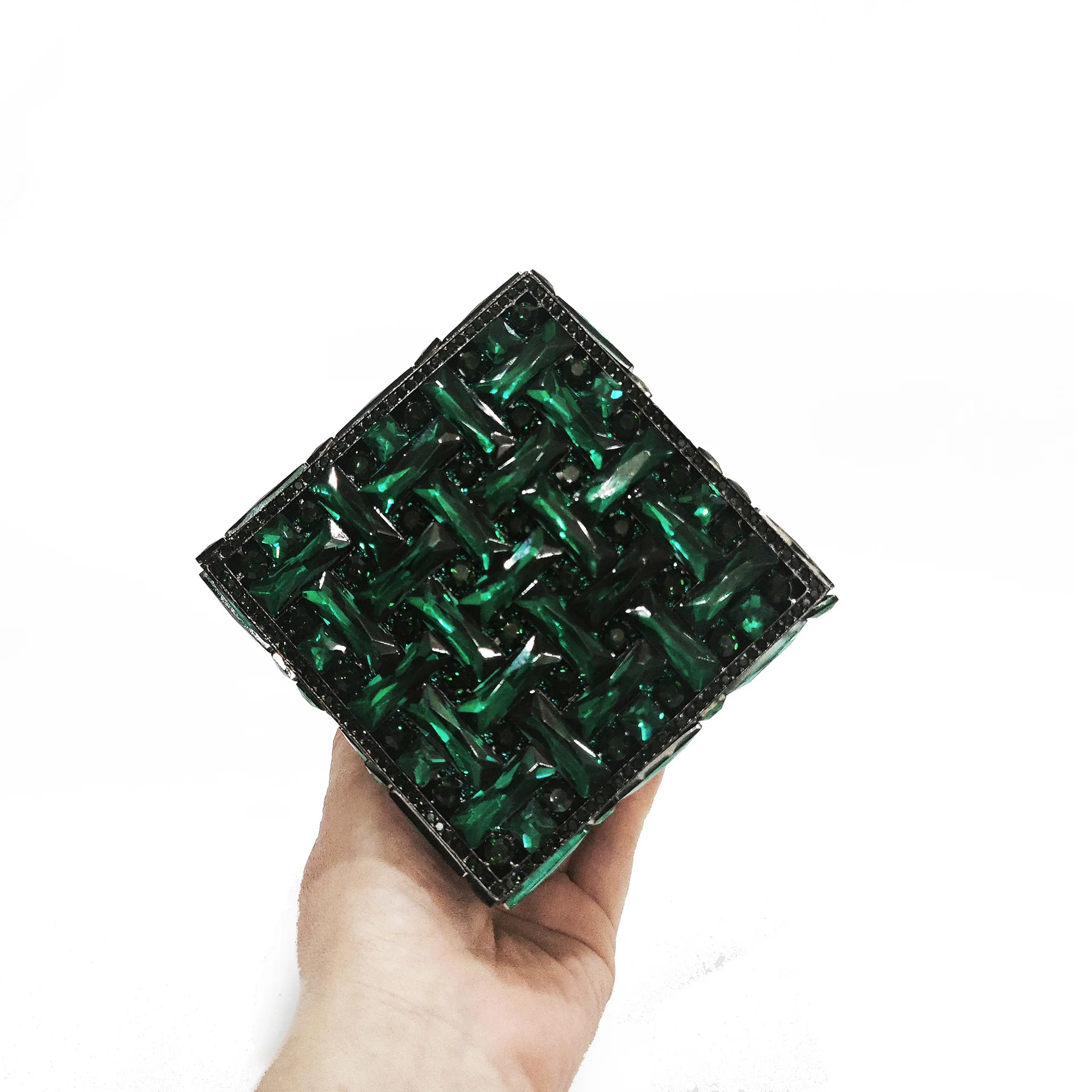 

XIYUAN женские сумки квадратная металлическая сумка роскошная дизайнерская вечерняя сумка со стразами клатчи для свадебной вечеринки зеленый кристалл сумка кошелек