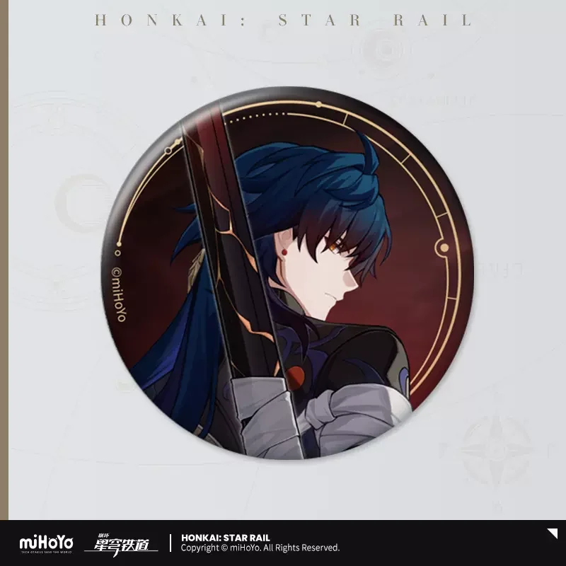 Sunsyea Honkai Star Rail Oficial Merch MiHoyo, Autêntica Série Temática, Blade Badge, Original, Substituível, 5 pcs