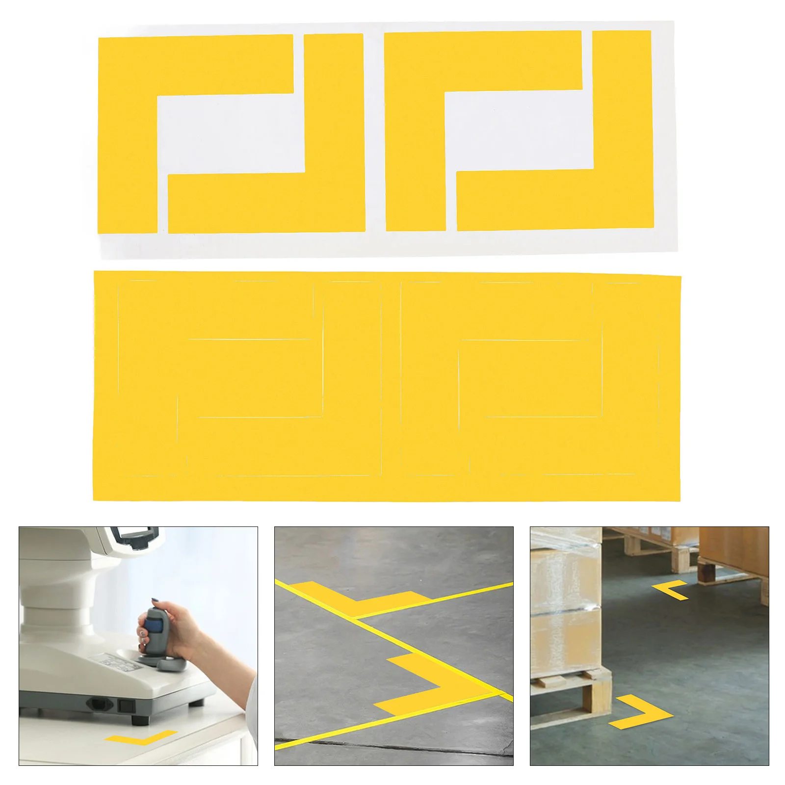 8 Pcs Positioning Signage L Shaped Floor Marker Tapes Applicator Markers Marking Adhesive Stickers Work