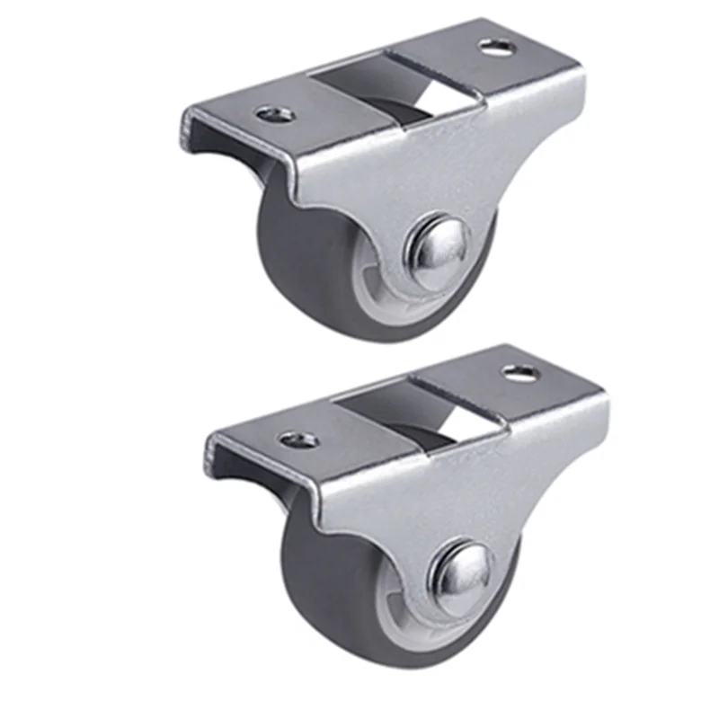 

HLZS-32PCS Роликовые колеса из ТПЭ, фиксированные ролики с жестким неповоротным основанием, шарикоподшипники, колеса тележки, верхняя пластина, 1 дюйм