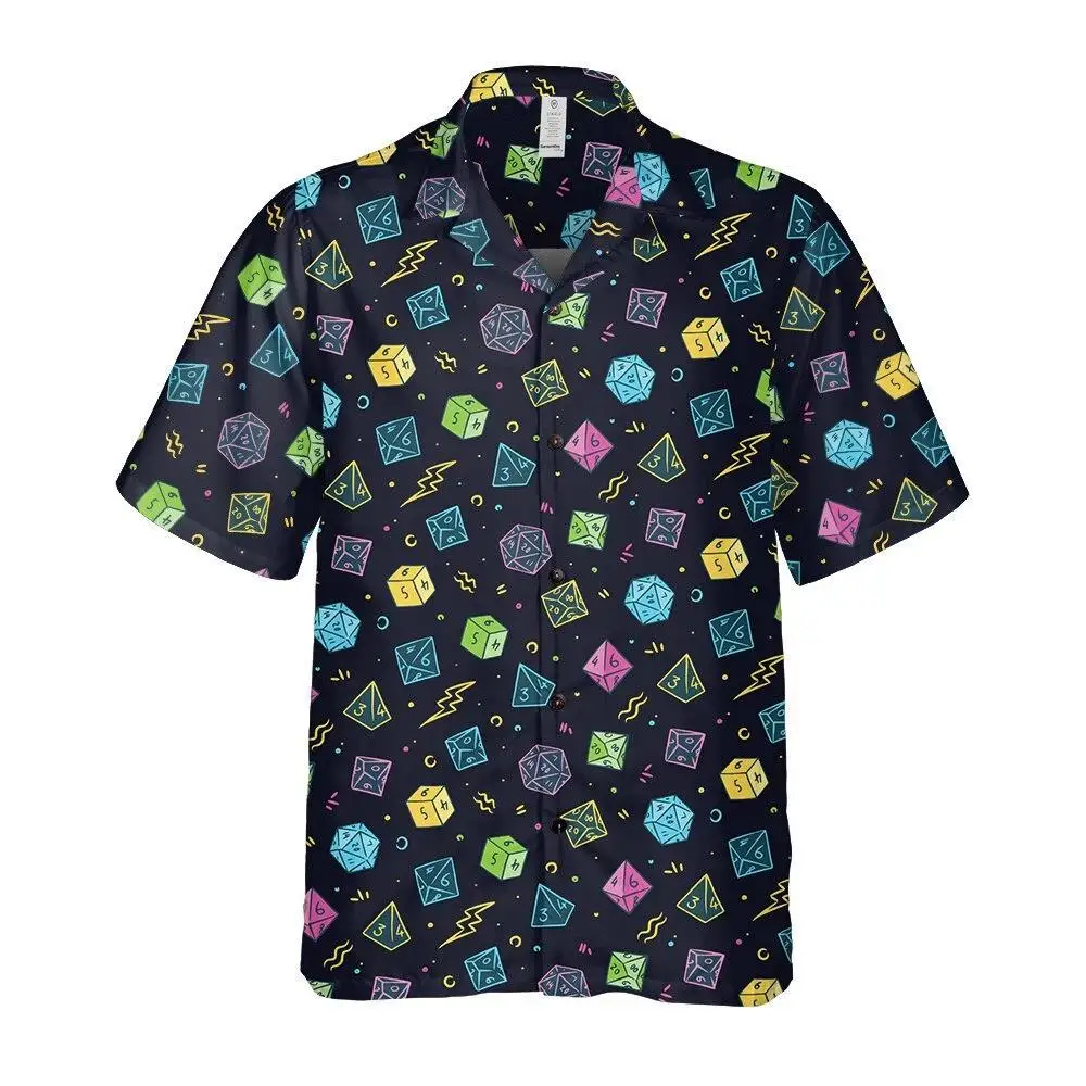 Shirts For Men 3D Vintage Horror Skull Rocker Print Gothic Rockabilly Hawaiian Short Sleeve Shirt Summer Breathable Men Clothing
