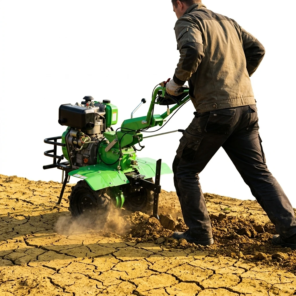 Self-Propelled 2 Wheel Rotary Diesel Tiller Cultivator Agricultural Machinery Equipment Mini Ditching Walking Tractor