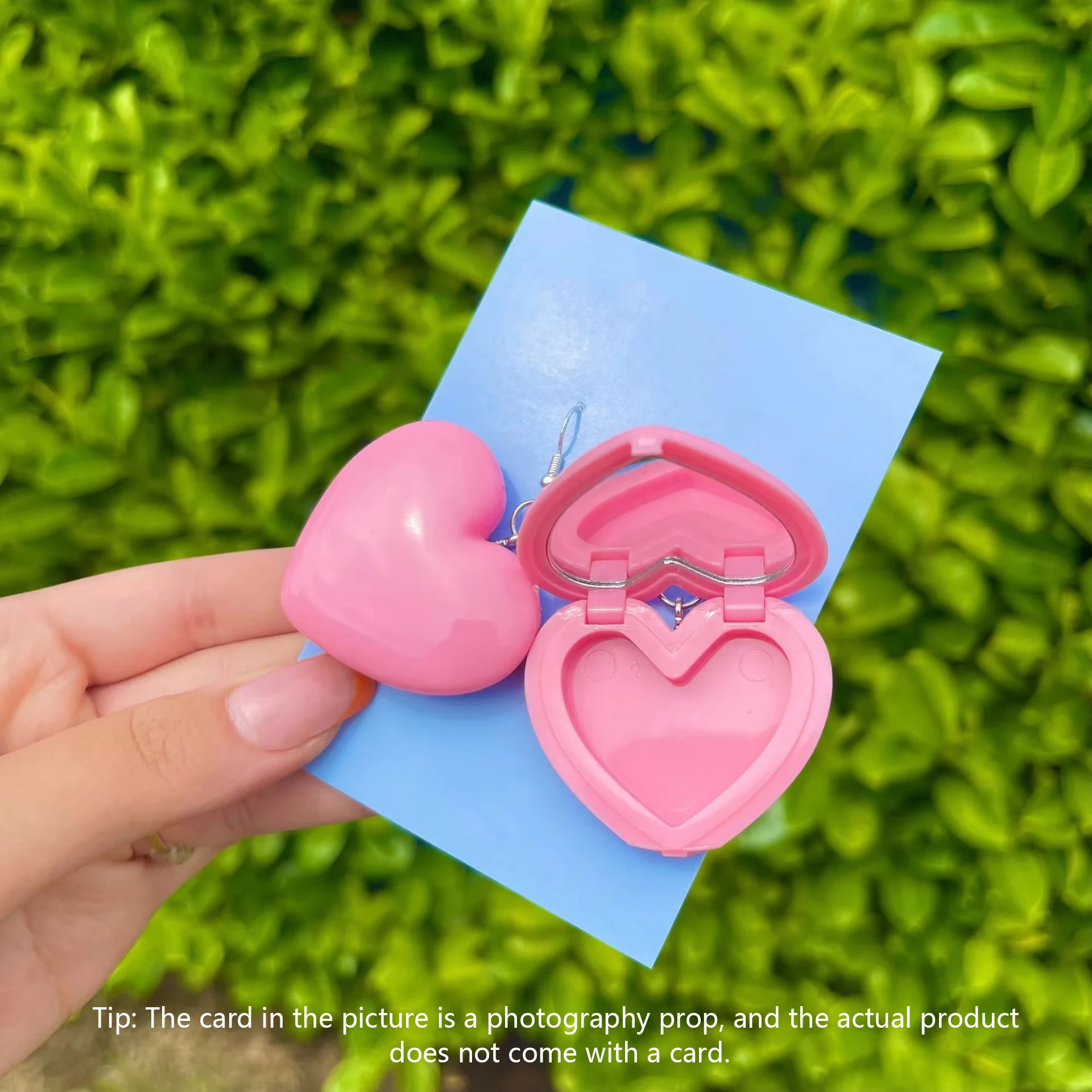 Y2k Personalized Creative Love with Mirror Lipstick Subpackage Box Earrings, Trendy Acrylic Makeup Box Earrings