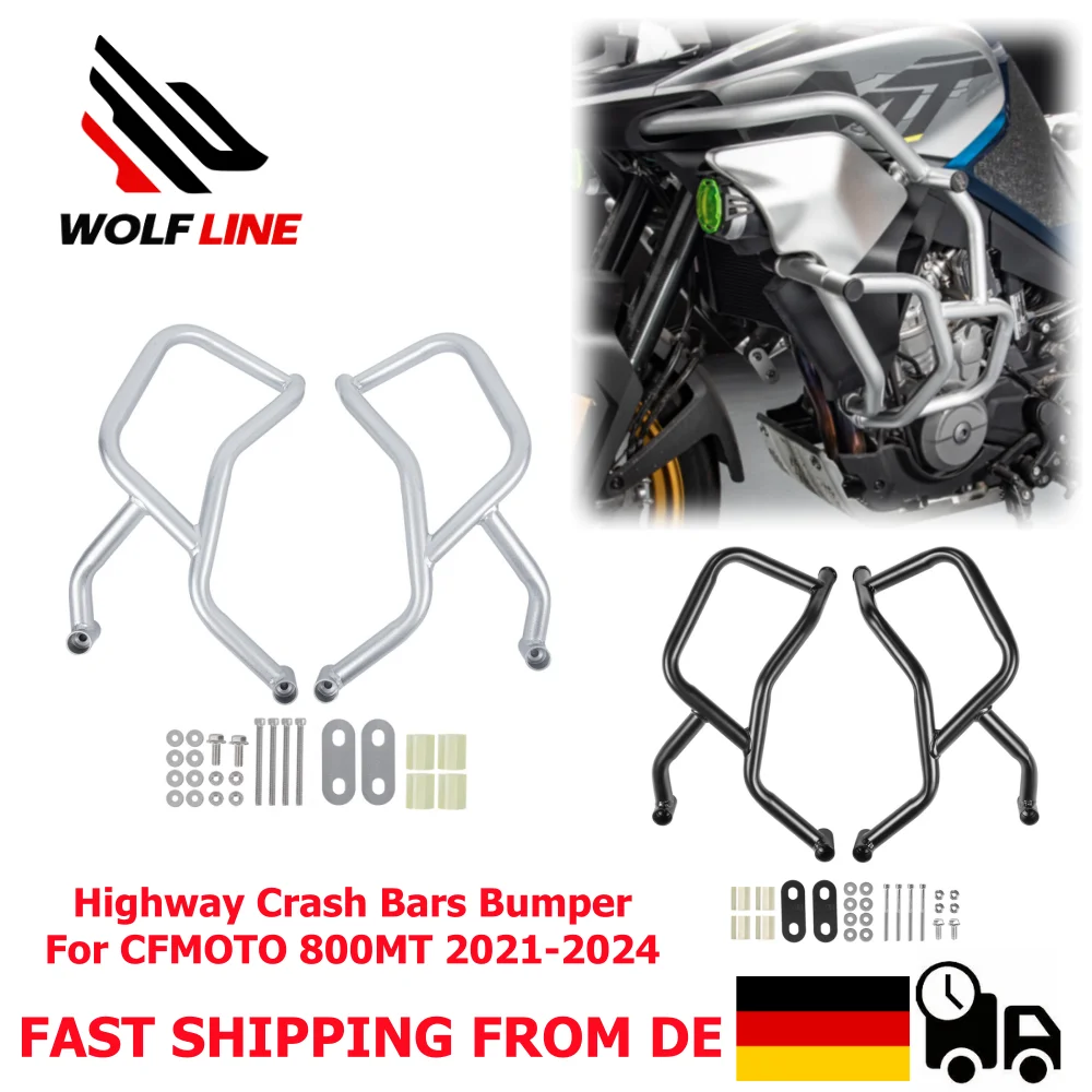 WOLFLINE für 800MT Motorschutzstoßstange für CFMOTO 800MT Highway Crash Bars Stoßstange Motorrad Rahmenschutz Stoßstange 2021-2024