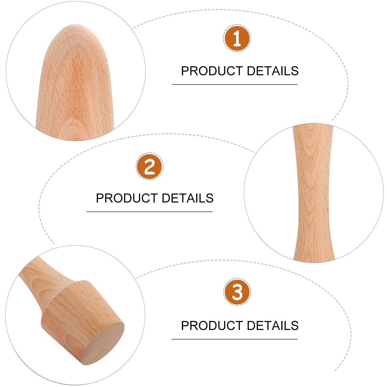 

1Pcs Natural Wooden Cocktail Muddler Ice Crusher Bar Stirrer Ergonomic Long Handle Pestle for Crushing Ice Fruits Spices