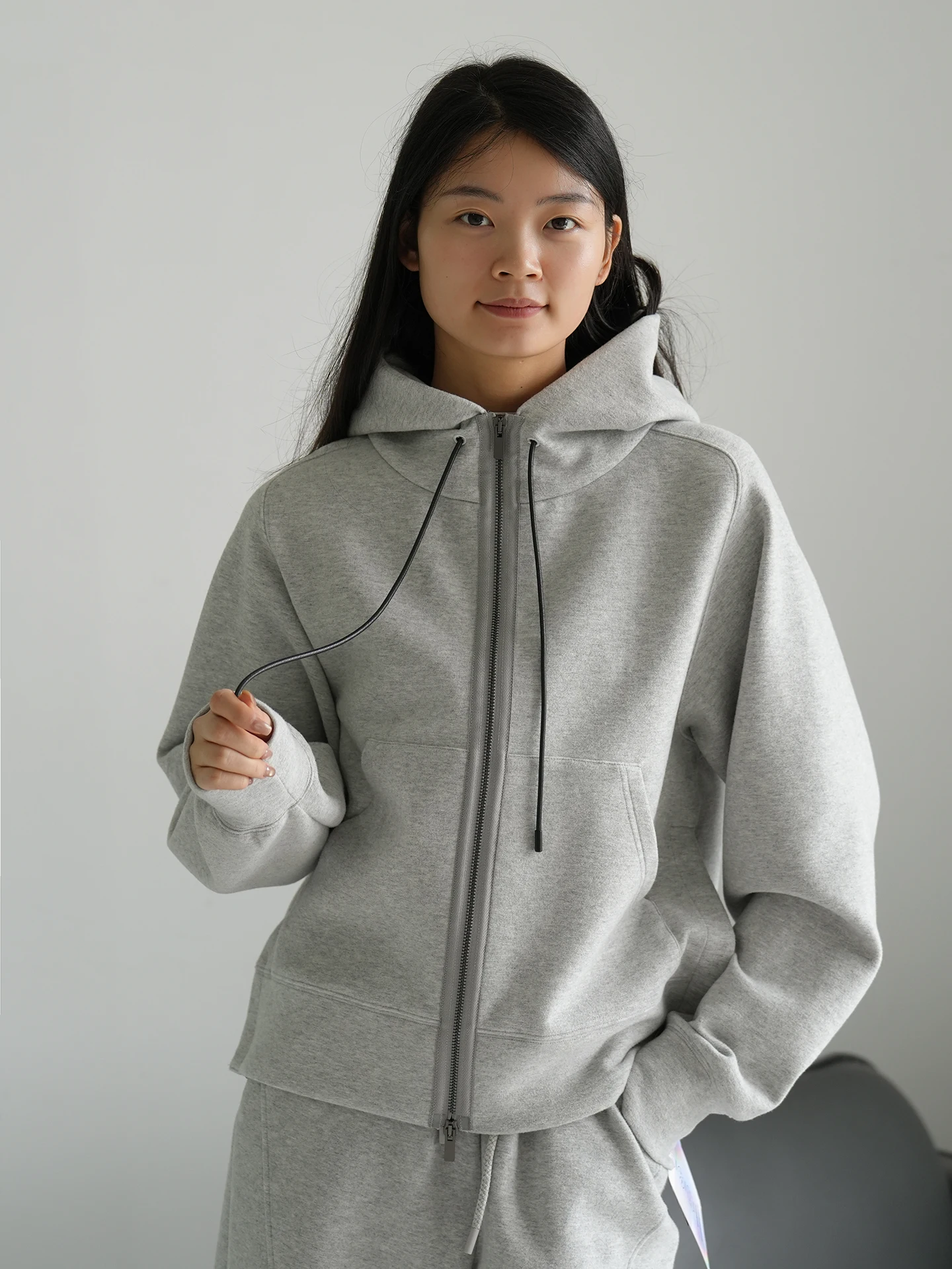 

Women's Air Layer Hooded Jaet Double Zipper Casual Loose Fit Warm ort Coat Polyester Cotton Blend Autumn Winter Top
