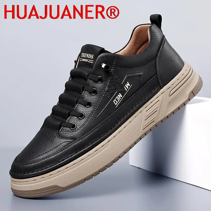 2025 ربيع الخريف جديد سميكة وحيد أكسفورد أحذية في الهواء الطلق أحذية رياضية الرجال حذاء للسير مسافات طويلة جلد طبيعي حذاء كاجوال للرجال