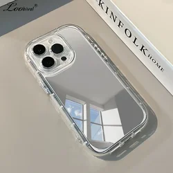 Luxury Mirror Make Up Phone Case for iPhone 15 14 13 16 Pro Max 11 12 X Xr Xs 8 7 Plus Soft Silicone Ultra Slim Shockproof Cover