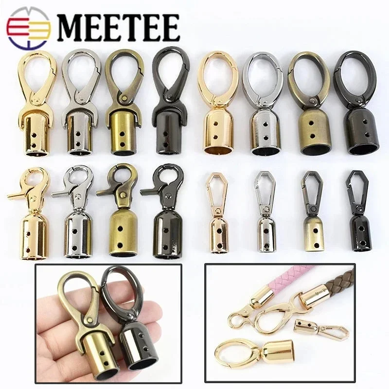 2/4/10 pezzi Meetee fibbie in metallo borsa maniglia cinghia cintura tappo gancio moschettone clip chiusura fibbia borsa gancio accessori hardware