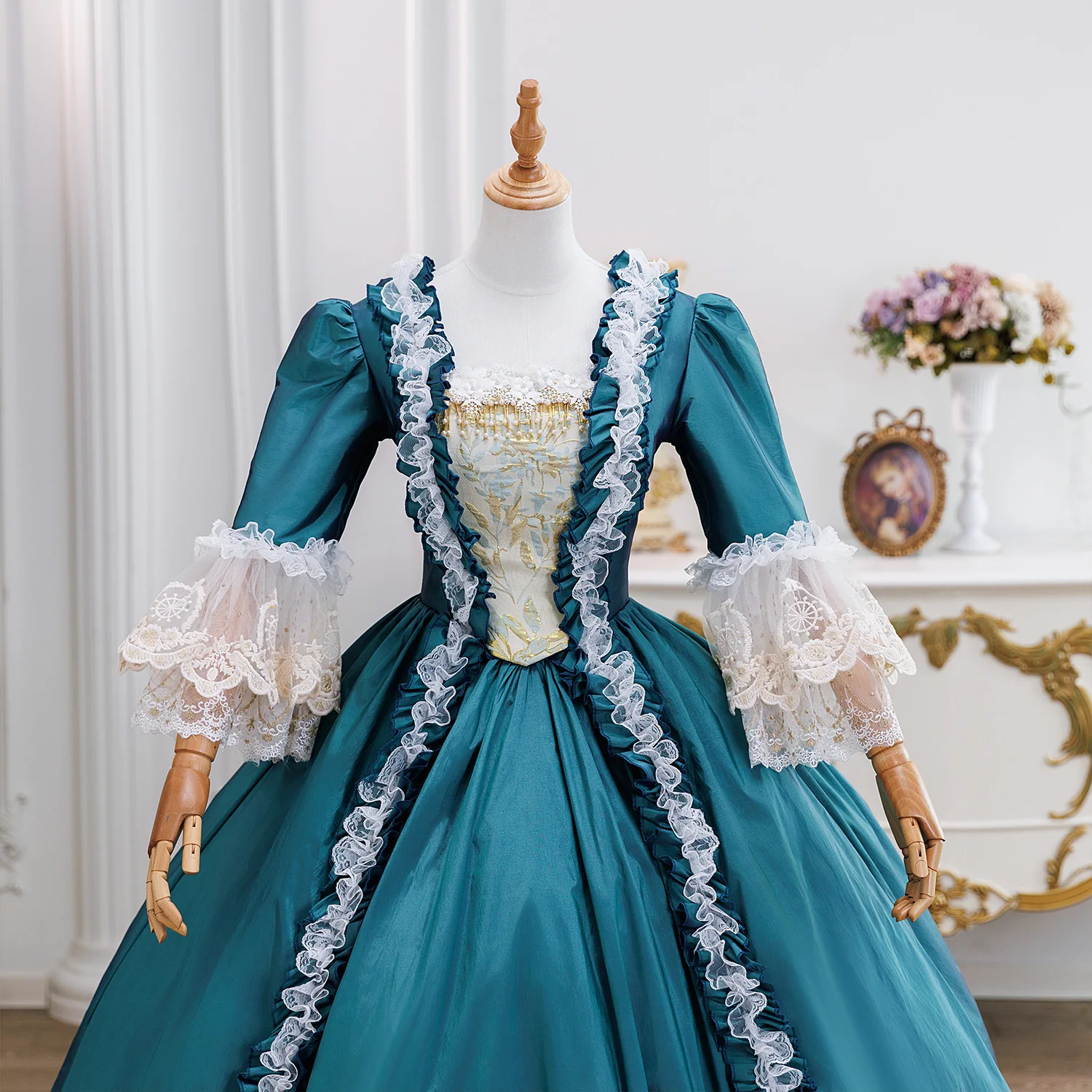 Abito da ballo medievale Abiti da sera barocchi Teatro Masquerade Marie Court Prom Abito storico da sfilata rinascimentale vittoriano