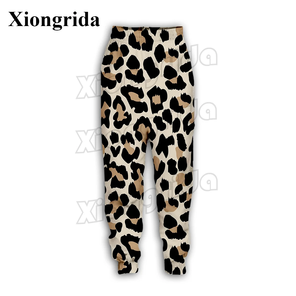 

3D Sweatpants Mens Leopard Print Trousers Casual High Waist Drawstring Jogger Pants Homme Unisex Streetwear Wholesale