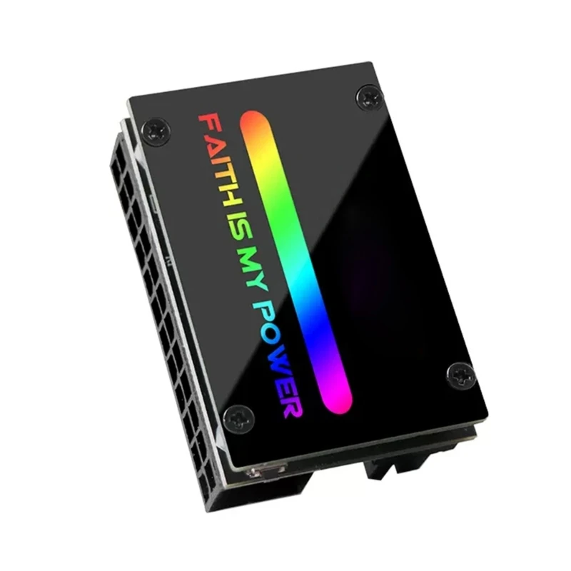 RGB ATX 24Pin 90 Graden Connector Adapter Stuurkop PC Voeding Computer Moederbord Accessoire Bedrading Artefact