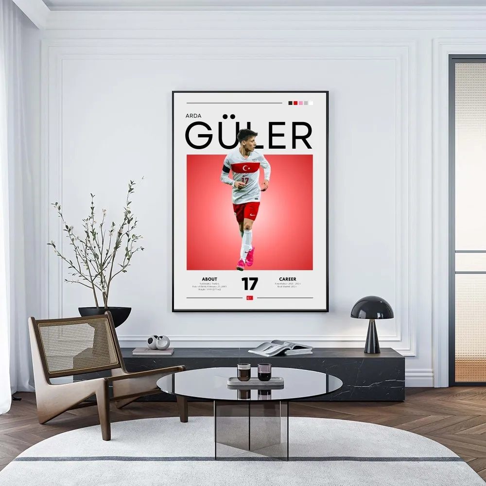 ملصق نجم كرة القدم الشهير لاعب كرة القدم الرياضي غرفة المعيشة المنزلي غرفة النوم بار مقهى ديكور فني