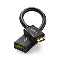 UGREEN Mini HD-MI Adapter Mini HD-MI Male to HD-MI Female Cable 4K Compatible With Raspberry Pi Zero 2 W/W DSLR Camera