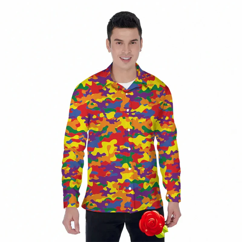 

Outdoor Forest Shirts 3D Printed Men Long Sleeve Shirt Camouflage Blouse Casual Holiday Tops Casual Camo Veteran Male Camisa