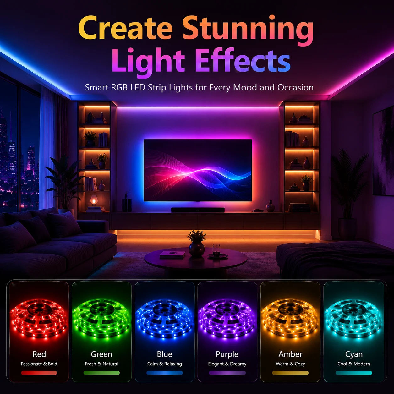 Smart RGB LED Gaming Light Strip USB Christmas Lights Music Sync Flexible Tape APP Remote Control for Gaming Room TV Backlight
