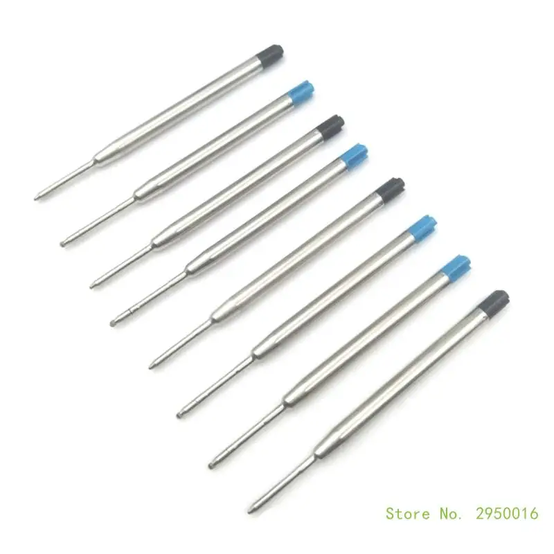 Metal Canetas Esferográficas Recargas, Recargas De Caneta De Tinta, Pontos De Bola, 1.0mm, 10Pcs