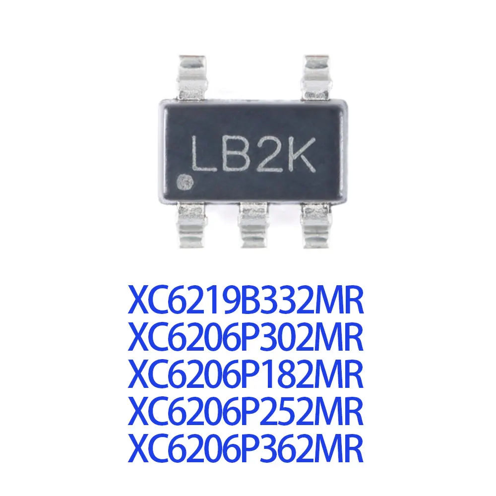 10PCS XC6219B332MR XC6206P302MR XC6206P182MR XC6206P252MR XC6206P362MR SOT-23-5 IC Chip
