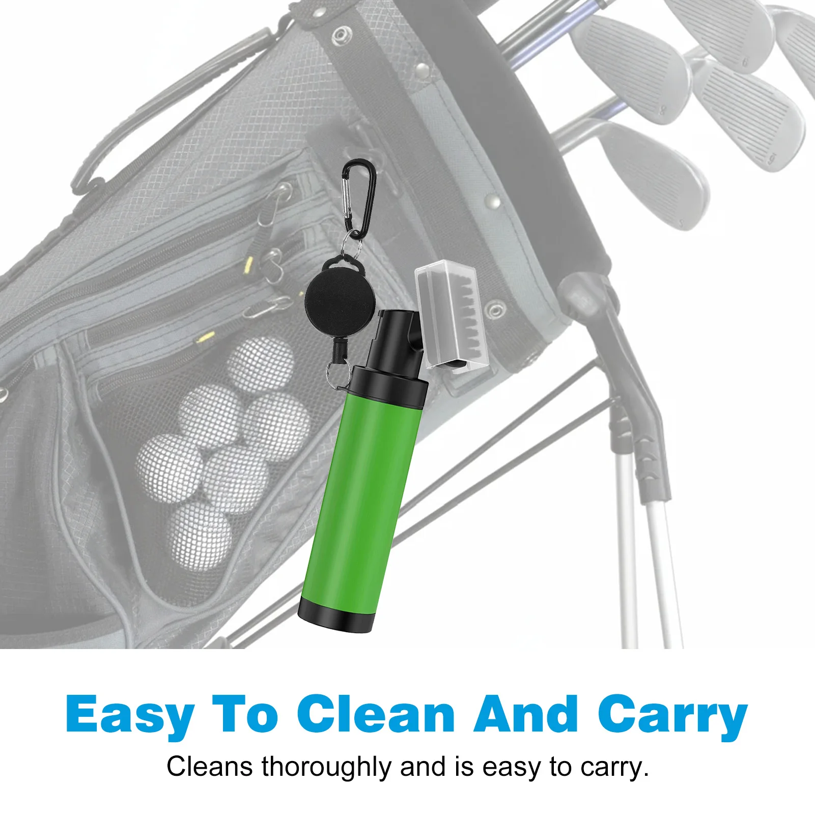 แปรงทำความสะอาดพร้อมสเปรย์ฉีดน้ำแรงดันสูง ความจุขนาดใหญ่ 150 มล. พกพาสะดวกสำหรับไม้กอล์ฟ แปรงทำความสะอาดหัวไม้กอล์ฟ