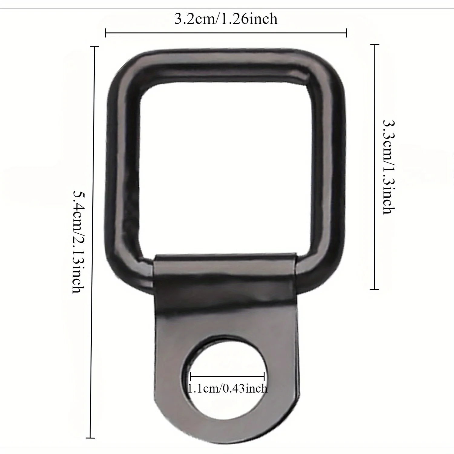 8pcs D Shape Pull Hook Tie Down Anchor Ring Iron Stainless Steel Cargo Tie Down Ring for Truck Trailers RV Boat Accessories