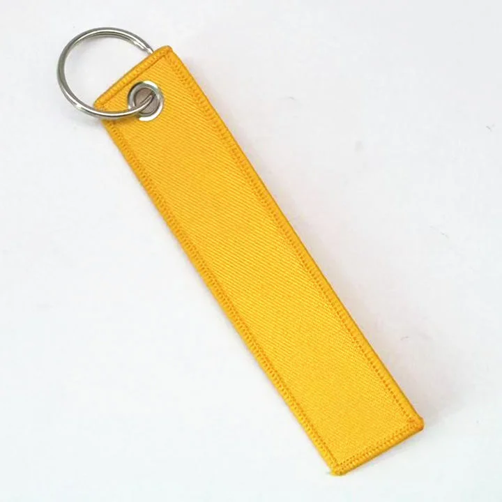 Personalize Webbing Aviation Bag Keyring Customize Logo Motorcycle Keychain Print Name Number Embroidery Ribbon Key Chain Strap