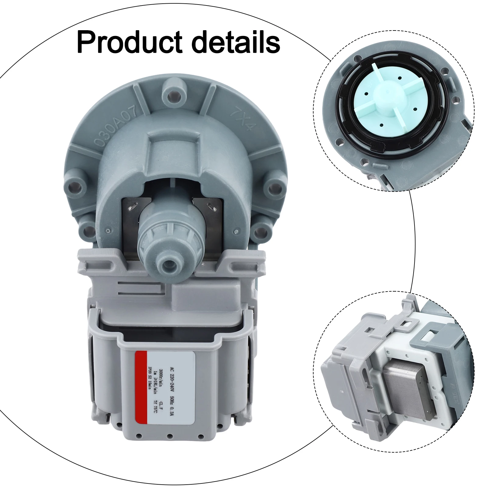

Home Appliance Repair As Shown PX2025-1 Pump Drum Washing Machine Motor Pump Accessory Replacement Motor 50HZ Operating Speed