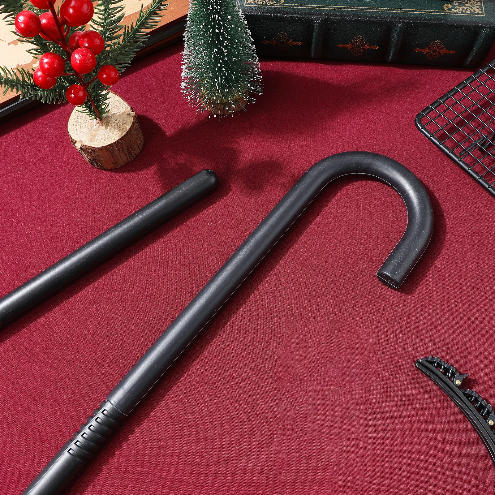 

Black Magician Crutch Stick Decorative Party Performance Prop Halloween Role Playing Stage Photo Premium Plastic Durable