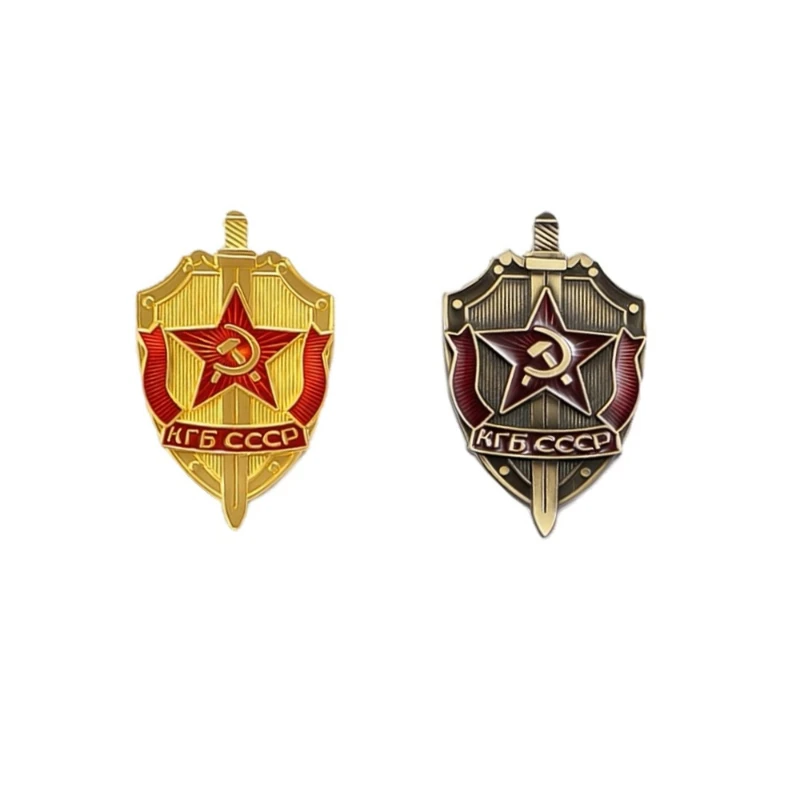 Kreatives KGB-Abzeichen, Sammlerstück für Militär-Enthusiasten, Metall-Abzeichen-Pin, DIY-Accessoire für Kleidung, Taschen, Hüte, T-Shirts, Jeans, Unisex-Zubehör