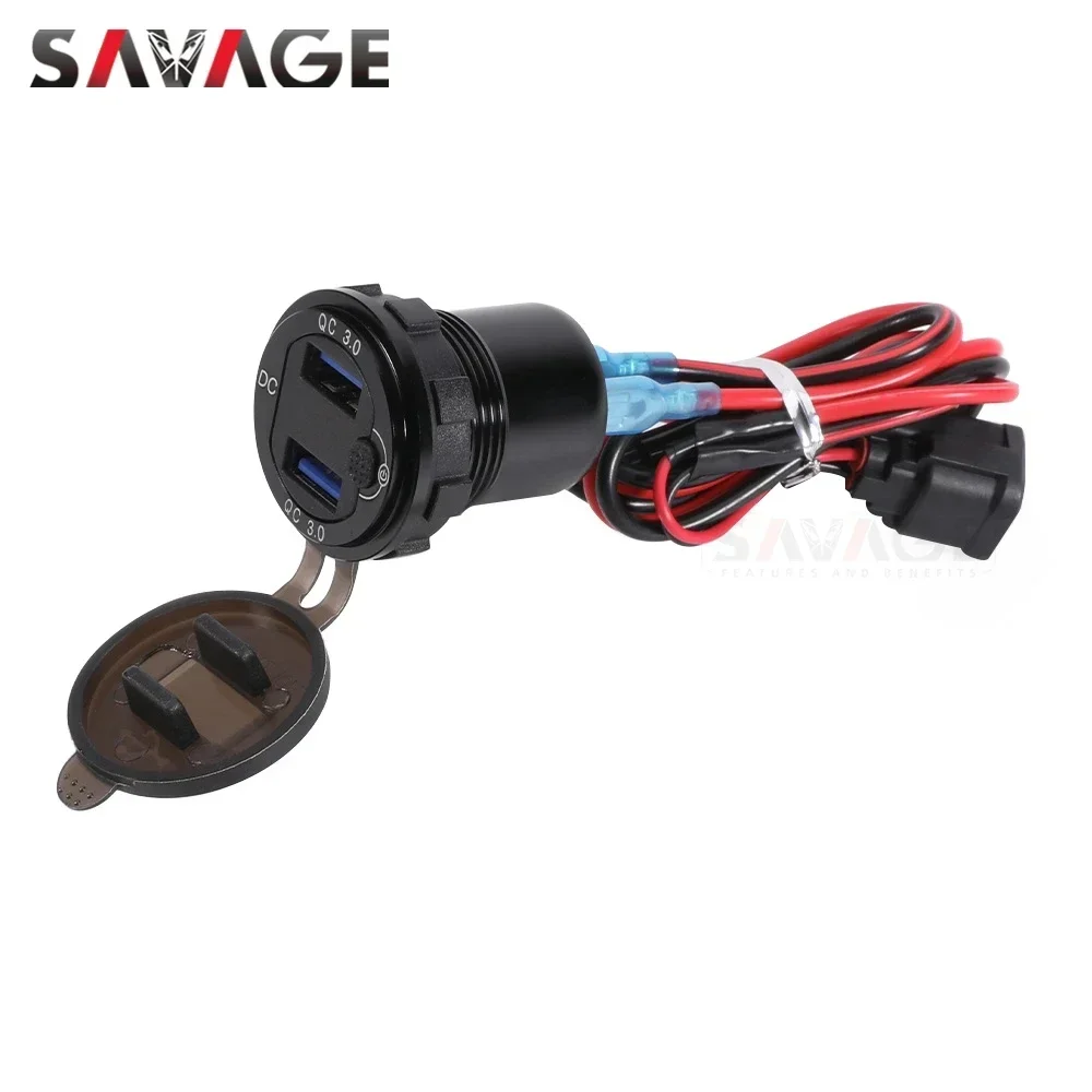 2025 Africa Twin 1100 NT1100 USB Quick Charger Outlet Power Connector Plug Wire Adapter For Honda XL750 Transalp 750 CRF1000L