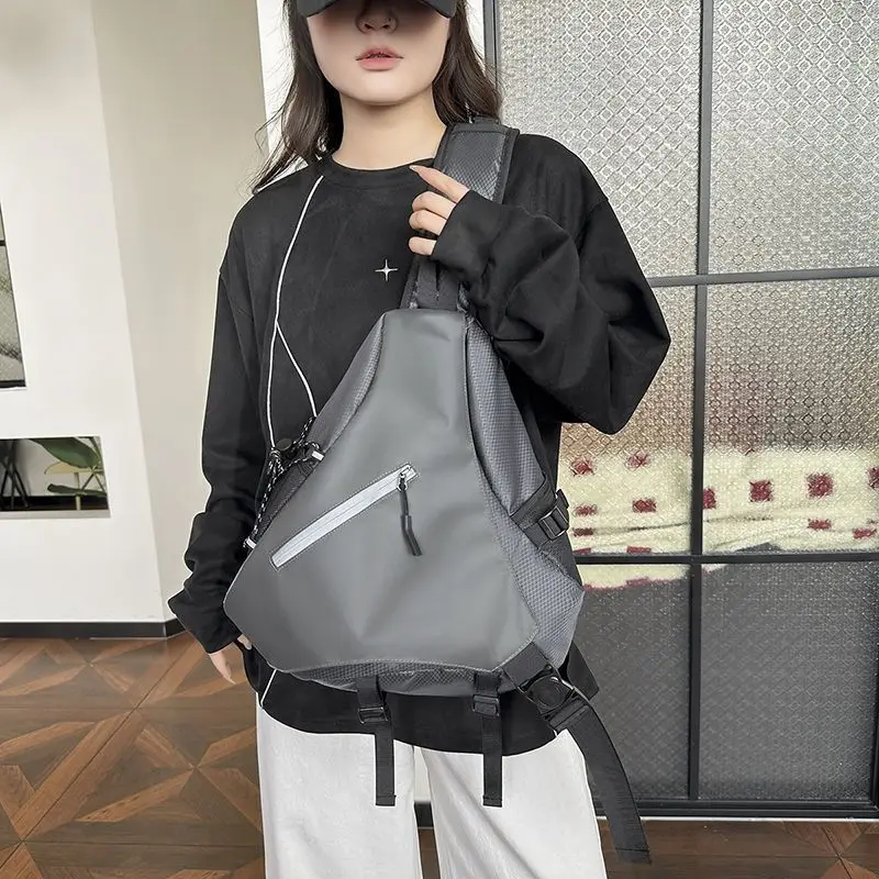 

Men's Waterproof Sling Crossbody Bag Convertible Shoulder Backpack Multi pocket Anti theft for Travel Cycling Daily Use