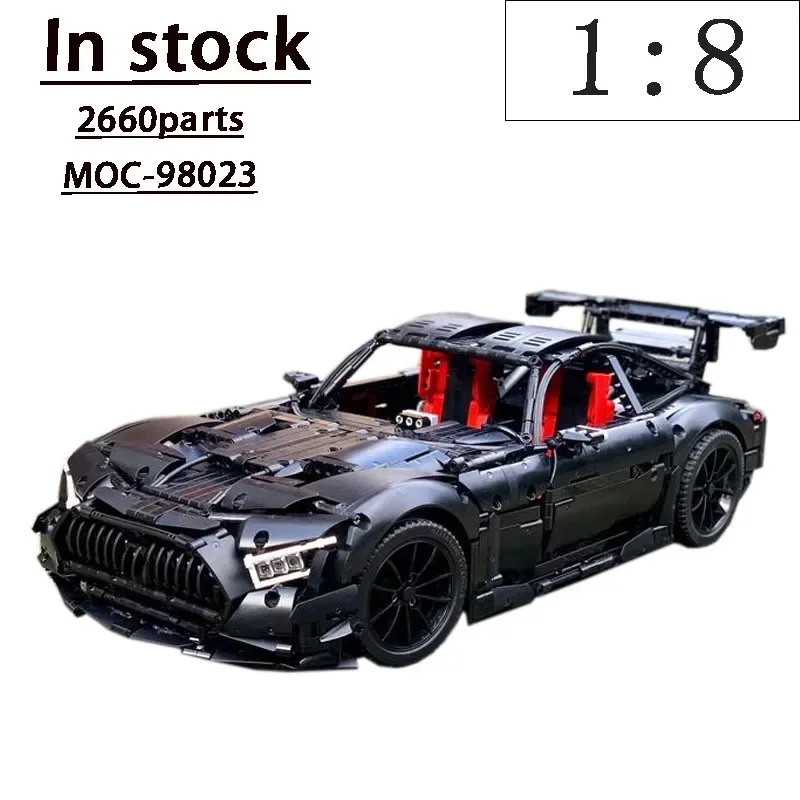 MOC-98023 Nouveau sourire voiture ightR Noir Série 1:8 Assemblage décennie s De Construction Modèle • 2660 Pièces Adulte Enfants Anniversaire Jouet Cadeau