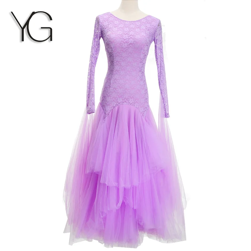 

2022 Newest Woman Modern National Standard Waltz Long Dress Dance Competition Ballroom Dancing Clothes W22008