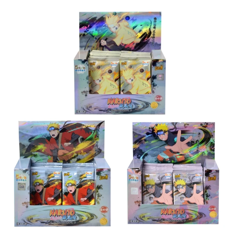 Kawou Naruto Cards Original Box regali per bambini Anime Character Battle Game Toy collezione classica memorial Ninja reame