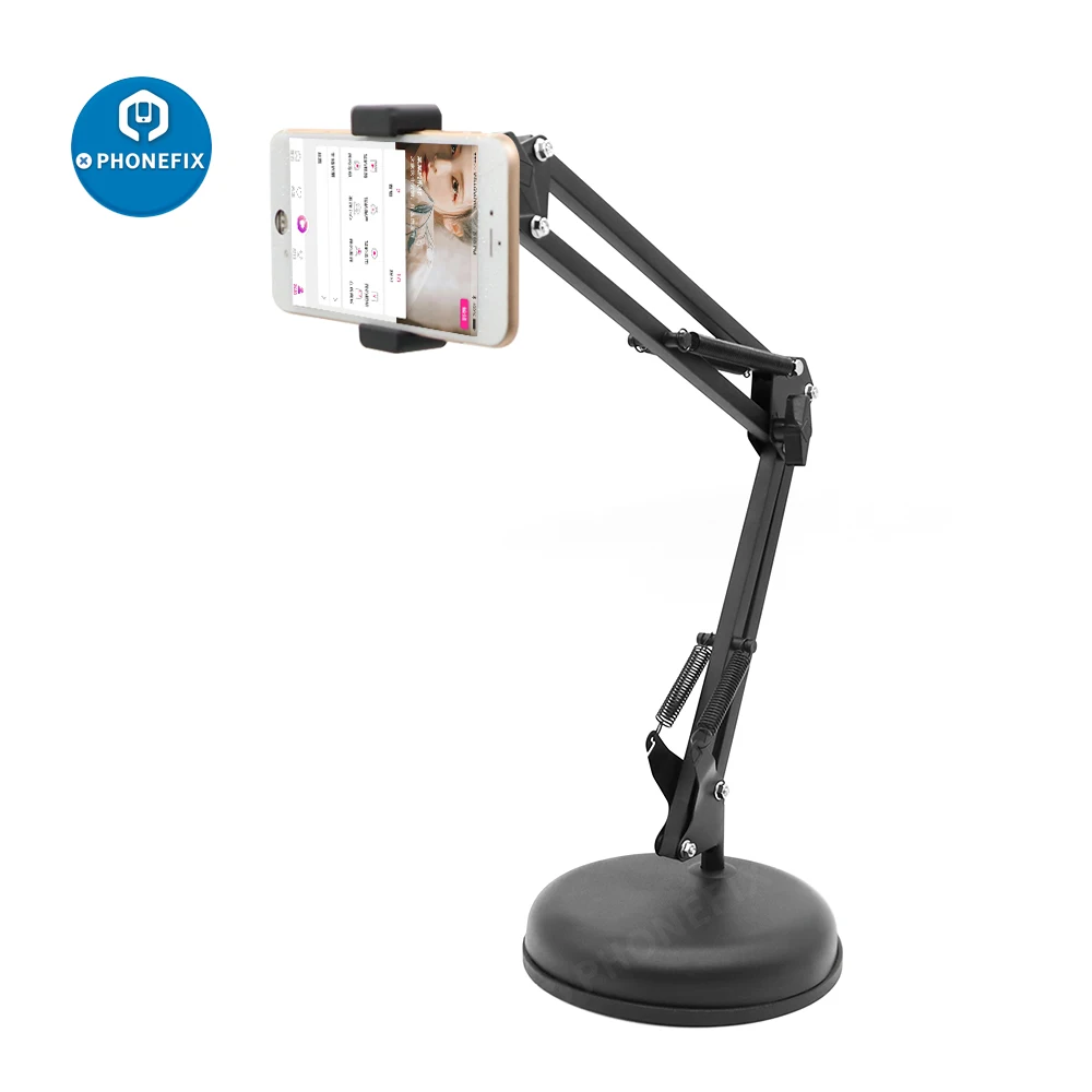 Photography Phone Clip Bracket with Flexible Articulating Boom Arm + Suction Cup For Industrial Camera Live Show Shooting Video