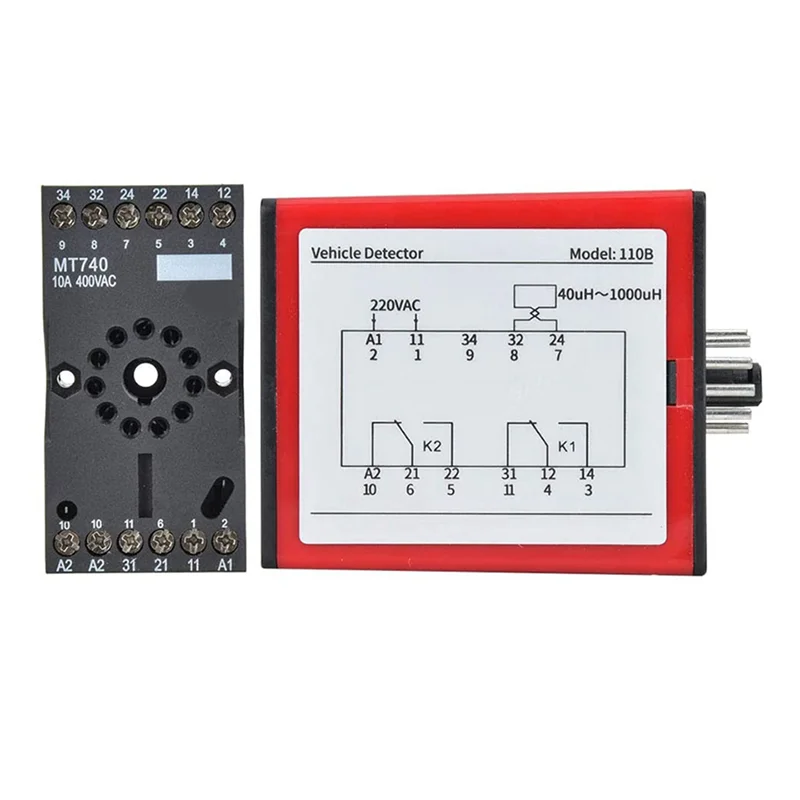 AA84 2X 110B 차량 감지기 AC220V 단일 채널 유도 차량 루프 감지기 (주차장 출입 통제용)