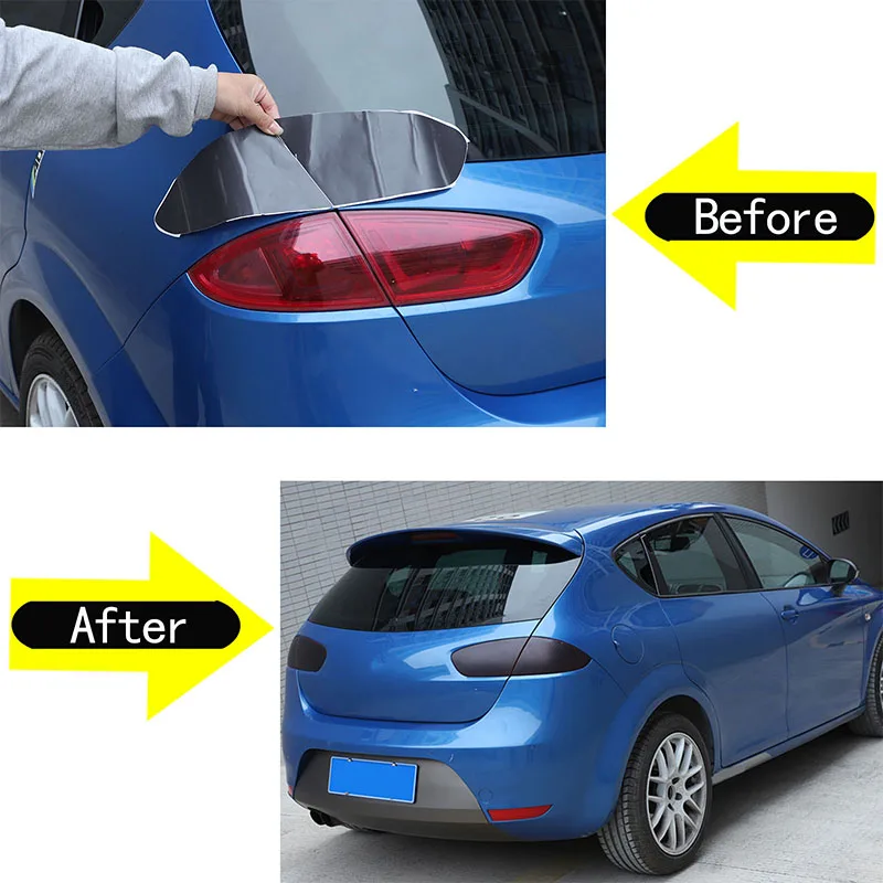 PVC Car Rear Taillight Panel Trim Sticker For SEAT Leon León Mk2 1P 2008-2012 Car Accessories view 2