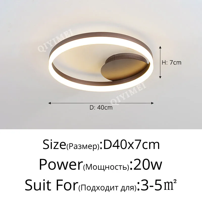 Home Ring Design Led Kroonluchters Goud Koffie Ronde Cirkel Plafondlamp Voor Woonkamer Eetkamer Slaapkamer Studeerkamer Binnenverlichting Armatuur