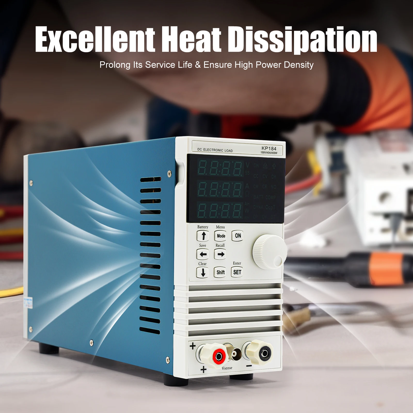 KP184 40A DC Single Channel Electronic Load Battery Capacity Tester RS232/RS485