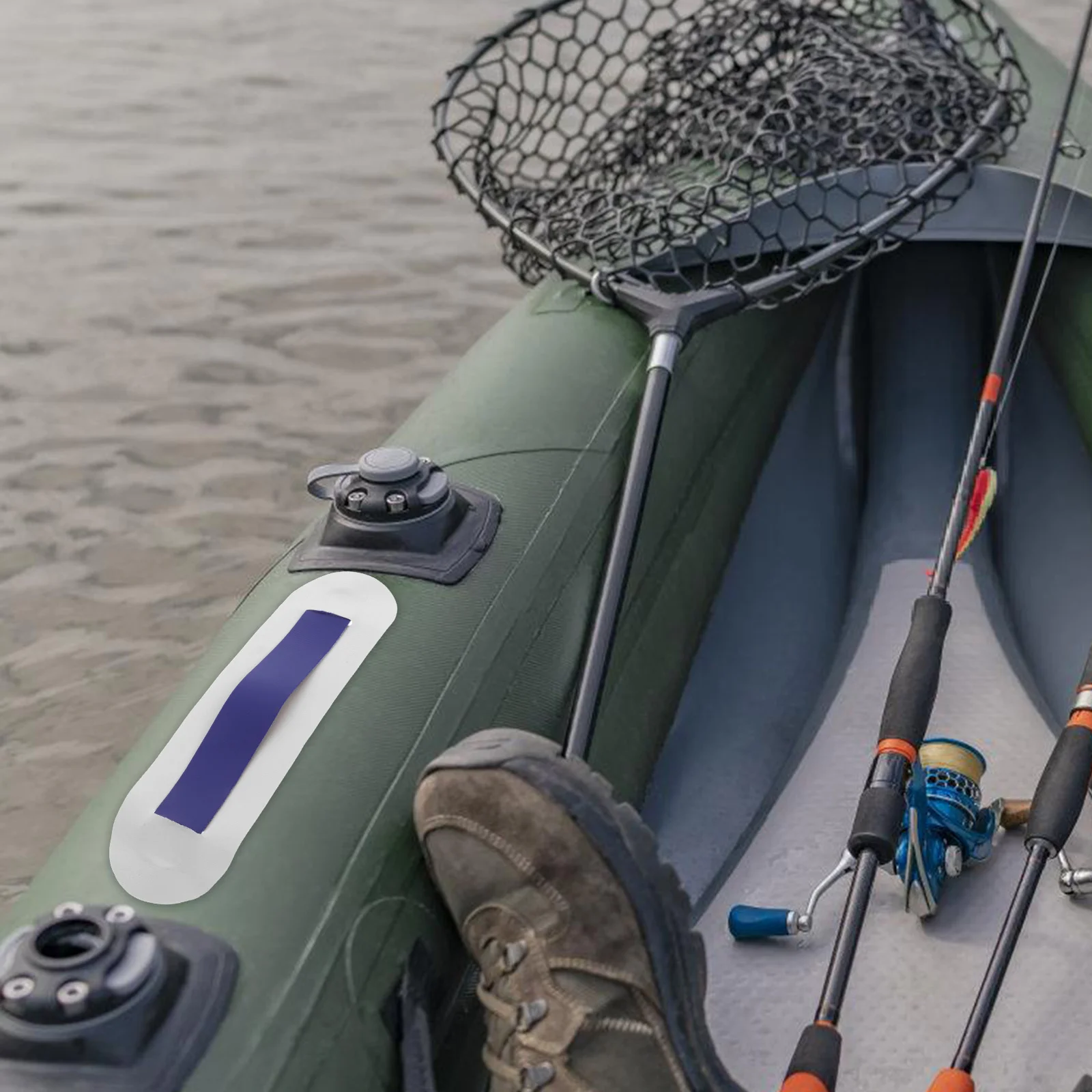 

2Pcs Rubber Boat Accessories Replacement Kayak Side Handles Lightweight Portable Paddle Board Handle Kit for Inflatable Kayak