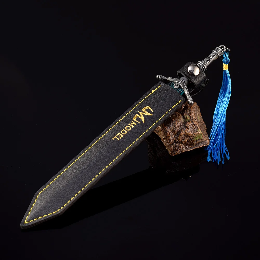 22 cm/8.66in Game Perifere Heilige Maanlicht Zwaard Katana Japonesa Metalen Wapens Model Desktop Collectible Ornament Jongen speelgoed Gift