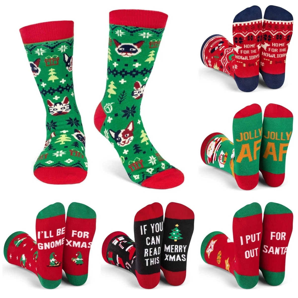 Christmas Tree Snow Elk Gift Cotton Happy Men Socks New 2022 Autumn Winter Christmas woman Socks Funny New Year Santa Claus