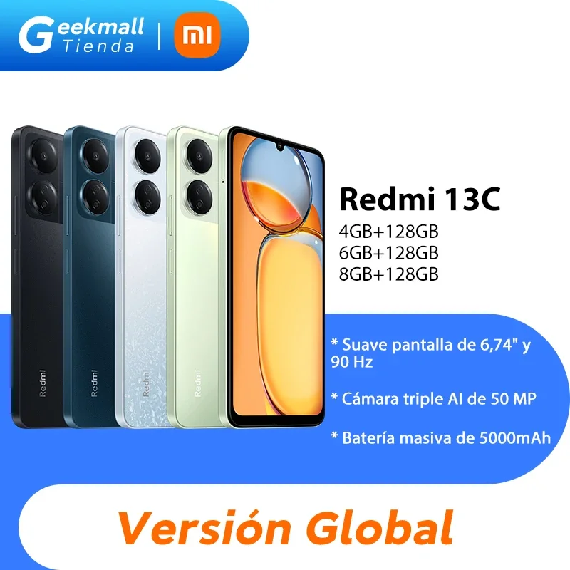 Wersja globalna Xiaomi Redmi 13C MediaTek Helio G85 Octacore 50MP aparat 90Hz 6.74\