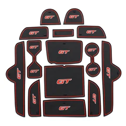 for KIA Forte K3 Cerato 2021 2022 2023 GT Anti-slip Gate Slot Cup Mat Door Groove Pad Interior Accessories 14pcs