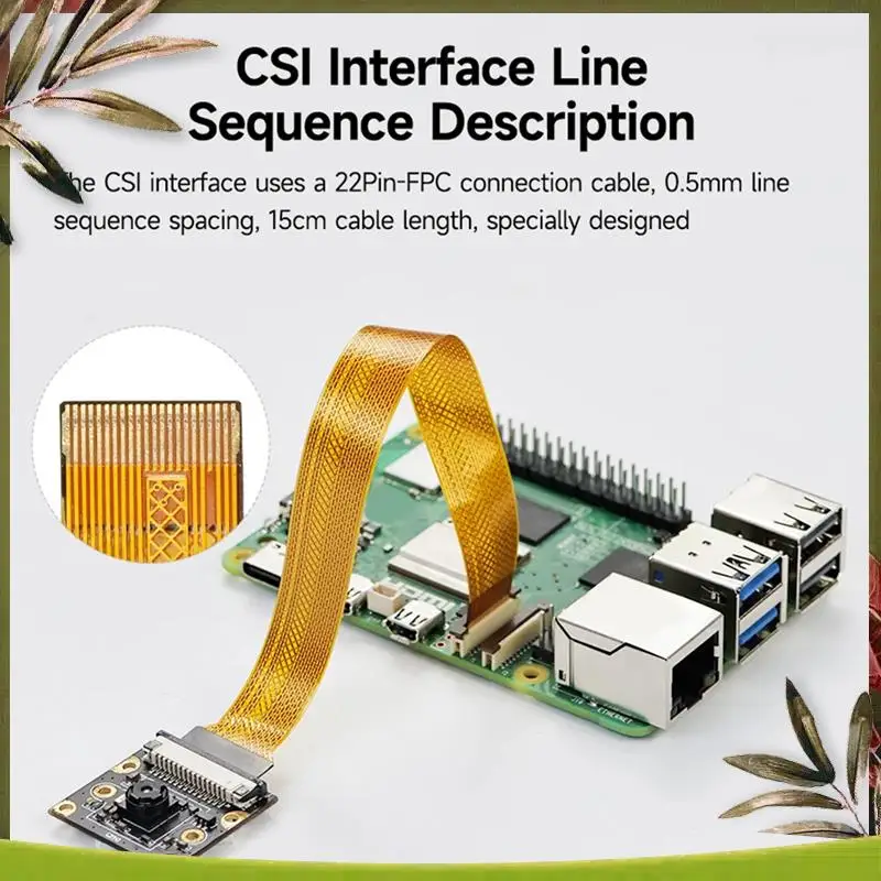 New-8MP Camera Module For Raspberry Pi 5 Camera IMX219 77 Degree Viewing Angle CSI Interface Cam Durable Easy Install