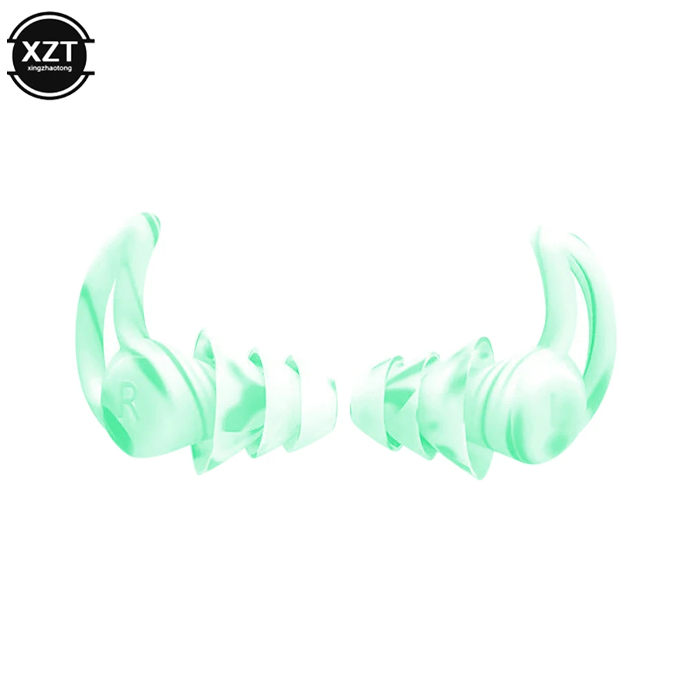 Sleep Soundproof Earplugs Soft Silicone Color Contrast Ear Plugs Anti Noise Earplugs for Sleeping Waterproof Swimming Ear Plug